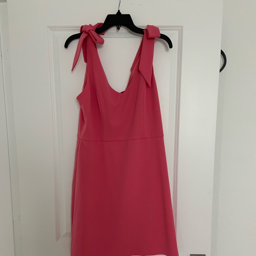 BCBGeneration Pink Tie Shoulder Dress Size 12.  NWT